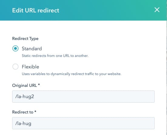 HubSpot URL Redirect