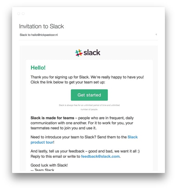 Invitation to slack