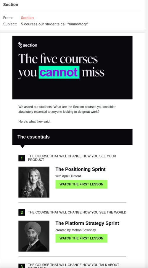 source: Really Good Emails